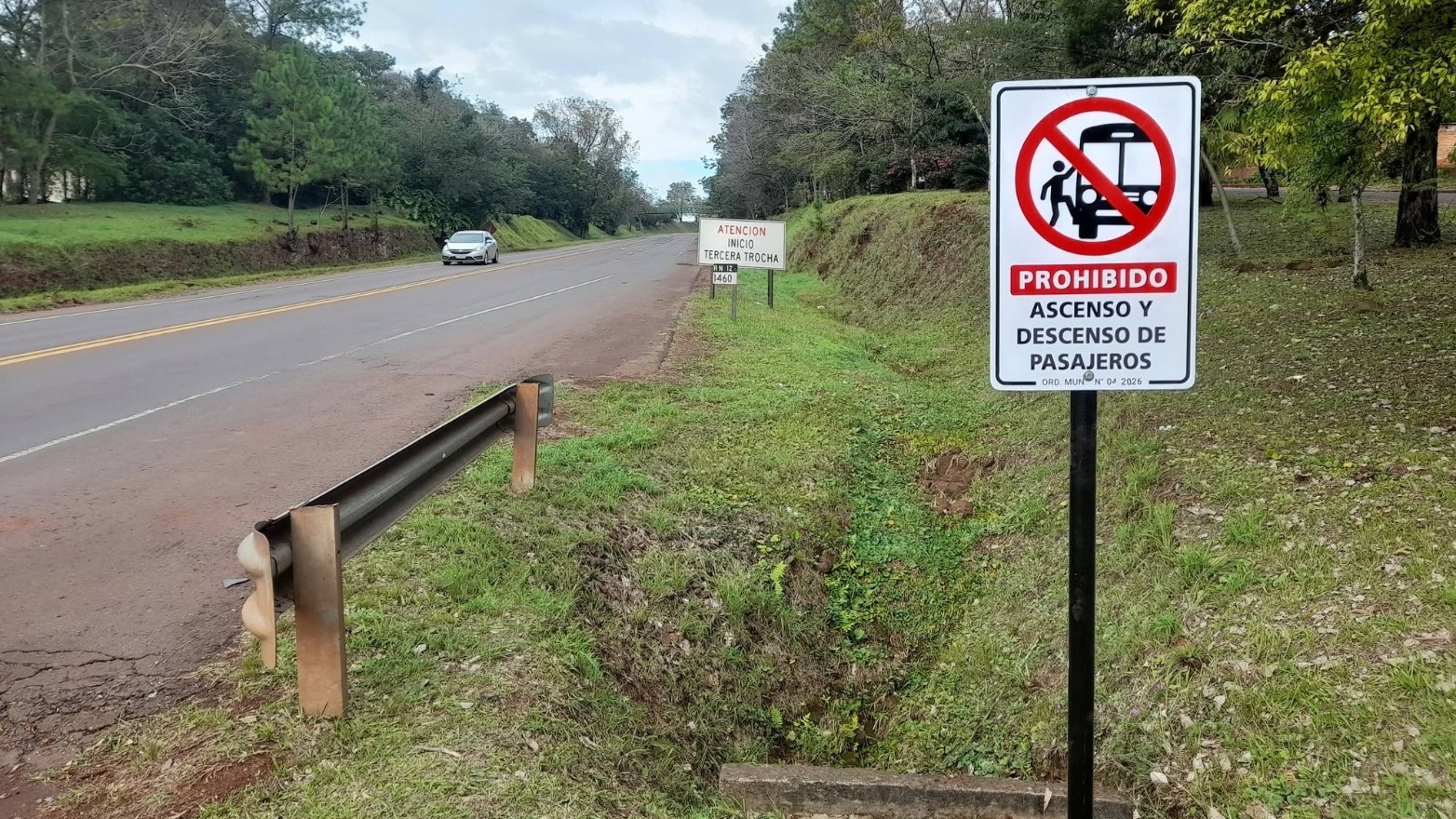 Capioví: quitaron una paradita sobre ruta 12